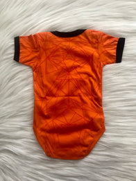 Orange Lion Holland soccer romper 100% cotton - baby romper image 2
