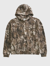 Hollister Camo Hoodie Hoodie unisex front product view | Dash Racegear — Hollister Camo Boxy Grey Hoodie, pullover style with soft fleece and roomy fit for men and women on casual days.