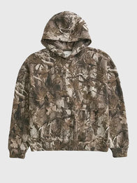 Hollister Camo Hoodie Hoodie unisex front product view | Dash Racegear — Hollister Camo Boxy Grey Hoodie, pullover style with soft fleece and roomy fit for men and women on casual days.