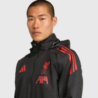 LFC Adidas 25/26 Domestic All Weather Jacket Jacket unisex detail view 4 | Dash Racegear — Durable Adidas fleece jacket designed for Liverpool FC’s tough training days