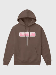 Sabrina Carpenter Pretty Girl Ave Hoodie Hoodie unisex front product view | Dash Racegear — Sabrina Carpenter 2026 House Tour brown fleece hoodie, “Pretty Girl Ave” print for cozy casual streetwear style.