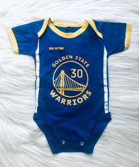 NBA All Stars Golden State Warriors romper jersey 100% cotton |... - baby romper image 1