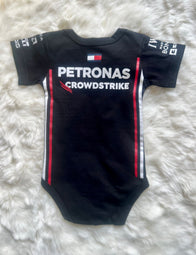 baby bodysuits F1 Mercedes Racing romper Hamilton | Black Edition - baby romper image 2