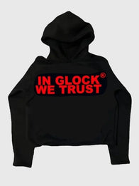 In Glock We Trust Hoodie Hoodie unisex detail view 3 | Dash Racegear — Cozy black Billionaire Studios In Glock We Trust Pullover Hoodie, perfect for layering or lounging.