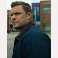 Reacher S03 Jack Reacher Blue Jacket Jacket unisex front product view | Dash Racegear — Reacher 2025 Season 3 Jacket – Jack Reacher’s Blue Outerwear
