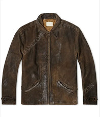 Skyfall James Bond Leather Jacket Leather Jacket unisex detail view 4 | Dash Racegear — Brown Leather Jacket Skyfall James Bond