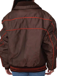 Palm Royale S02 Jason Canela Jacket Jacket unisex detail view 3 | Dash Racegear — Recreation Jason Canela Palm Royale S02 brown puffer jacket designed with a structured padded build for cold-weather wear