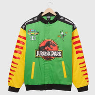 Jurassic Park Jeep Racing Jacket Jacket unisex front product view | Dash Racegear — Jurassic Park Jeep Icon Racing Jacket
