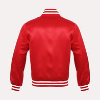 Jesse Red Varsity Jacket Varsity Jacket unisex detail view 2 | Dash Racegear — Jesse Red and White Varsity Jacket