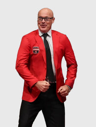 John MacLean Ring of Honor Jacket Jacket unisex detail view 4 | Dash Racegear — Red John MacLean New Jersey Devils Ring of Honor Blazer Jacket with sharp tailoring for stylish game-day wear.