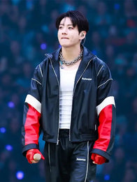 BTS World Tour Stanford Jungkook Nahmias Leather Jacket Leather Jacket unisex front product view | Dash Racegear — Jungkook 2026 stadium jacket by Nahmias featuring sleek black leather and simple fashion-forward style.