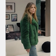 High Potential 2025 Kaitlin Olson Green Fur Coat Coat unisex front product view | Dash Racegear — Kaitlin Olson Coat