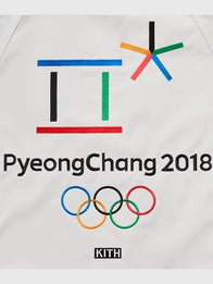 Kith for Olympics Heritage Marks Eugene Track Jacket Jacket unisex detail view 4 | Dash Racegear — 2026 Kith for Olympics Eugene multicolor track jacket, Heritage Marks edition, casual, lightweight, and versatile.