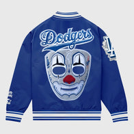 LA Dodgers X Mister Cartoon X Starter Jacket Jacket unisex front product view | Dash Racegear — Dodgers x Mister Cartoon x Starter 2025 Jacket – Collector’s Piece