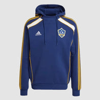 LA Galaxy 2025 Adidas Travel Hoodie Hoodie unisex front product view | Dash Racegear — LA Galaxy 2025 Travel Hoodie – Adidas Performance Edition