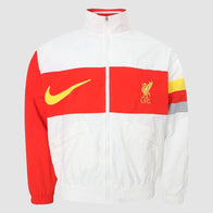 LFC Nike Mens White Heritage Jacket Jacket unisex front product view | Dash Racegear — Retro-Inspired White LFC Nike Men’s Jacket