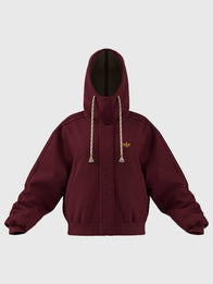 Adidas Chinese New Year SS26 Padded Jacket Jacket unisex detail view 3 | Dash Racegear — Recreated Adidas Lunar New Year SS26 brown corduroy padded jacket with a structured silhouette and cozy quilted interior