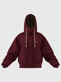 Adidas Chinese New Year SS26 Padded Jacket Jacket unisex detail view 3 | Dash Racegear — Recreated Adidas Lunar New Year SS26 brown corduroy padded jacket with a structured silhouette and cozy quilted interior