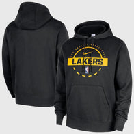 Lakers Nike 2025/26 Authentic Practice Club Hoodie Hoodie unisex front product view | Dash Racegear — From Practice to Streets – Lakers Nike 2025/26 Hoodie Drop