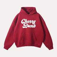 Dash Racegear Graphic Vibes Cherry Bomb Hoodie Hoodie unisex detail view 2 | Dash Racegear — Trendy Dash Racegear Cherry Bomb Pullover Hoodie in Fleece