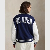 Ralph Lauren US Open Baseball Jacket Jacket unisex detail view 4 | Dash Racegear — back image of Leather Sleeves Polo Ralph Lauren Varsity Jacket for US Open