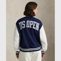 Ralph Lauren US Open Baseball Jacket Jacket unisex detail view 4 | Dash Racegear — back image of Leather Sleeves Polo Ralph Lauren Varsity Jacket for US Open