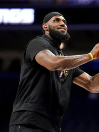 Lebron James Lakers Sleeveless Hoodie Hoodie unisex detail view 2 | Dash Racegear — Black Lakers sleeveless hoodie with smooth fabric, comfortable fit, and natural drape across shoulders for active lifestyle