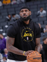Lebron James Lakers Sleeveless Hoodie Hoodie unisex front product view | Dash Racegear — LeBron James Nike black hoodie with flowing silhouette, subtle ribbed details, and versatile layering potential for everyday wear