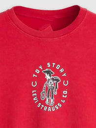 Levi’s x Toy Story Woody Saddleman Boxy Tee Fashion Apparel unisex detail view 2 | Dash Racegear — Retro Levi’s x Toy Story Saddleman Tee with bold Woody artwork