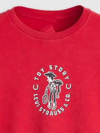Levi’s x Toy Story Woody Saddleman Boxy Tee Fashion Apparel unisex detail view 2 | Dash Racegear — Retro Levi’s x Toy Story Saddleman Tee with bold Woody artwork