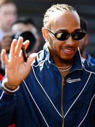 Lewis Hamilton Willy Chavarria Jacket Jacket unisex detail view 3 | Dash Racegear — Lewis Hamilton x Willy Chavarria 2026 track jacket in vibrant blue, perfect for fans and daily layering.