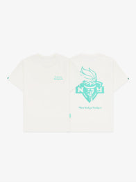 Liberty Twin Flame T-Shirt Shirt unisex detail view 3 | Dash Racegear — Off-white Liberty Twin Flame T-shirt featuring New York or Nowhere branding and everyday comfort.