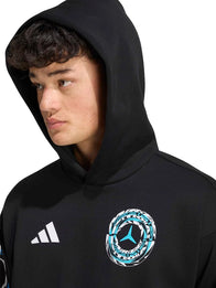 Mercedes AMG Petronas Adidas F1 Lights On Hoodie Hoodie unisex detail view 4 | Dash Racegear — Black Adidas Mercedes AMG Petronas F1 Lights On hoodie featuring a relaxed unisex fit and everyday comfort.