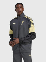 Liverpool FC LFSTLR Track Jacket Jacket unisex detail view 2 | Dash Racegear — Recreation 2025 Liverpool FC LFSTLR Track Jacket, charcoal grey, contemporary track style with subtle club detailing, perfect for sporty fan fashion