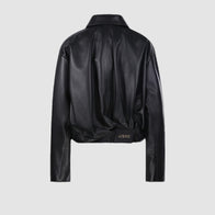 Loewe Draped Leather Jacket Leather Jacket unisex detail view 3 | Dash Racegear — Loewe Draped Leather Jacket – Contemporary & Chic Design
