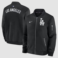 Los Angeles Dodgers Black Dugout Bomber Jacket Bomber Jacket unisex detail view 2 | Dash Racegear — Los Angeles Dodgers black dugout bomber – sleek MLB outerwear