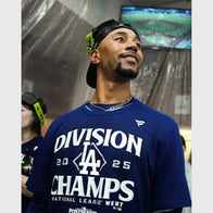 LA Dodgers DIVISION CHAMPS 2025 T-Shirt Shirt unisex front product view | Dash Racegear — LA Dodgers Division Champs 2025 fan celebration T-shirt