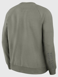 Los Angeles Dodgers Nike Primary Raglan Sweatshirt Sweatshirt unisex detail view 3 | Dash Racegear — Men’s Los Angeles Dodgers Nike green Dri-FIT sweatshirt, raglan design built for movement and everyday fan style.