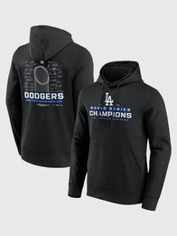 Los Angeles Dodgers World Series Champions 2025 Signature Roster Hoodie Hoodie unisex front product view | Dash Racegear — Los Angeles Dodgers 2025 Victory Hoodie with Team Roster