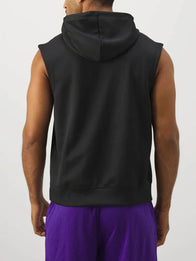 Lebron James Lakers Sleeveless Hoodie Hoodie unisex detail view 10 | Dash Racegear — LeBron James Nike black fleece hoodie with smooth exterior, soft lining, and slightly loose fit for layering or everyday comfort