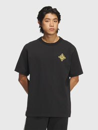 Adidas Chinese New Year SS26 T-Shirt Shirt unisex front product view | Dash Racegear — Recreated Adidas LNY SS26 black crewneck T-shirt crafted with a smooth finish and classic short-sleeve silhouette