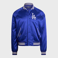MLB Tokyo Series Polo Ralph Lauren Dodgers Satin Jacket Jacket unisex front product view | Dash Racegear — Elevate Your Game with the Polo Ralph Lauren Dodgers Tokyo Jacket