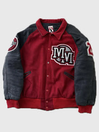 Michael 2026 Premiere Wale Jacket Jacket unisex detail view 2 | Dash Racegear — Wale Michael 2026 red black varsity jacket, MM biopic premiere style for standout streetwear and fan wear.