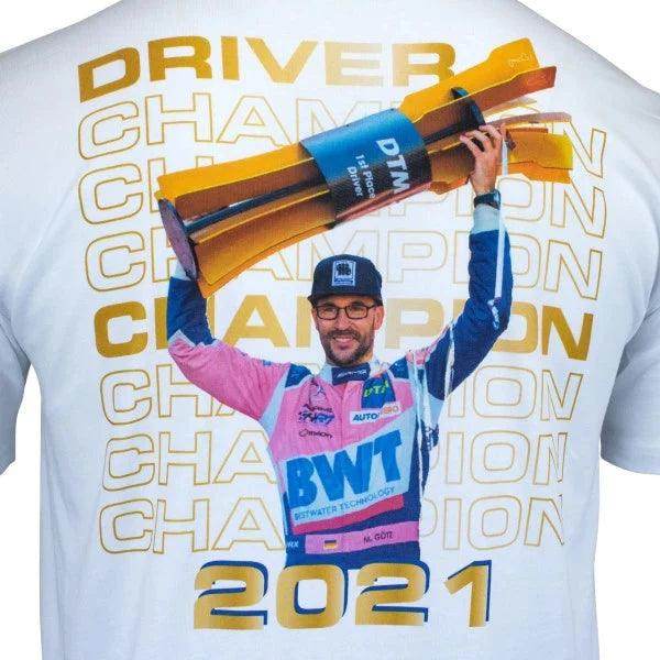Maximilian Götz T-Shirt DTM Champion 2021 white - Dash Racegear Store