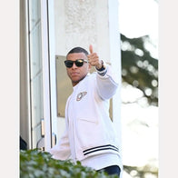 Kylian Mbappe Dior Varsity Jacket Varsity Jacket unisex detail view 3 | Dash Racegear — Kylian Mbappe Dior Bomber Jacket – Sporty Elegance