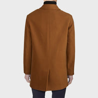 Mens Camel Wool Blend Coat Coat unisex detail view 2 | Dash Racegear — Mens Camel Wool Blend Coat