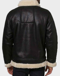Mens Aviator Black Shearling Jacket Jacket men detail view 2 | Dash Racegear — Mens Aviator Black Shearling Jacket