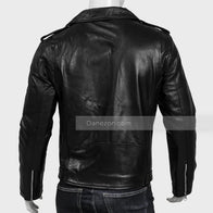 Mens Black Motorcycle Leather Jacket Leather Jacket men detail view 4 | Dash Racegear — Mens Motorcycle Style Black Leather Jacket