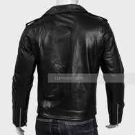 Mens Black Motorcycle Leather Jacket Leather Jacket men detail view 4 | Dash Racegear — Mens Motorcycle Style Black Leather Jacket