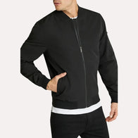 Eric Black Bomber Jacket Bomber Jacket unisex detail view 2 | Dash Racegear — Black Bomber Jacket